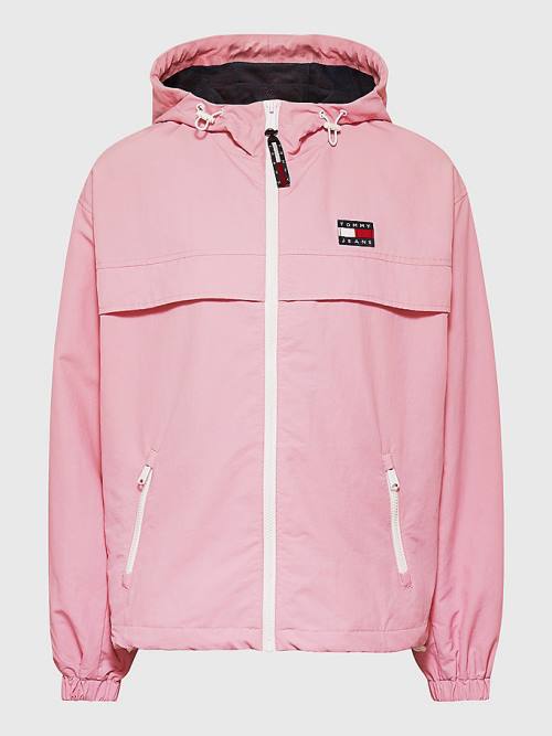 Tommy Hilfiger Csuklyás Chicago Windbreaker Kabát Női Rózsaszín | TH961BUL