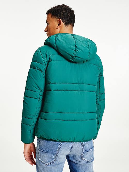 Tommy Hilfiger Csuklyás Quilted Puffer Kabát Férfi Zöld | TH018PAV