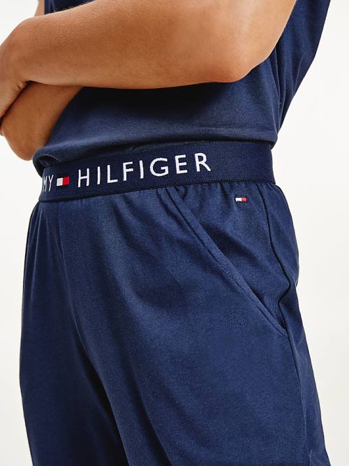 Tommy Hilfiger Cuffed Pamut Joggers Pizsama Női Kék | TH026WNJ