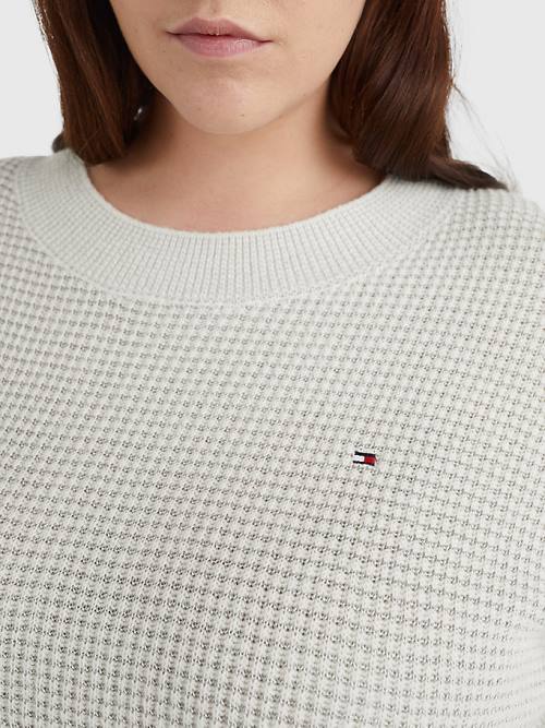 Tommy Hilfiger Curve Alpaca Wool Relaxed Fit Jumper Pulóverek Női Szürke | TH874WVB