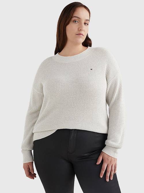 Tommy Hilfiger Curve Alpaca Wool Relaxed Fit Jumper Pulóverek Női Szürke | TH874WVB