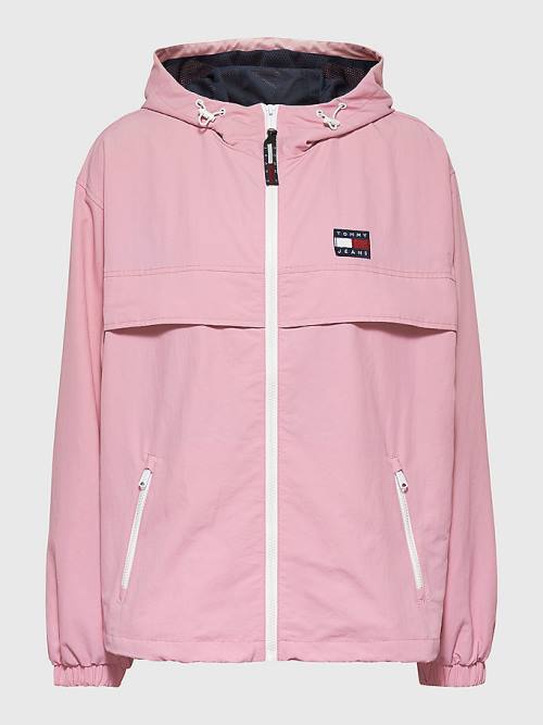 Tommy Hilfiger Curve Chicago Windbreaker Kabát Női Rózsaszín | TH018MDZ