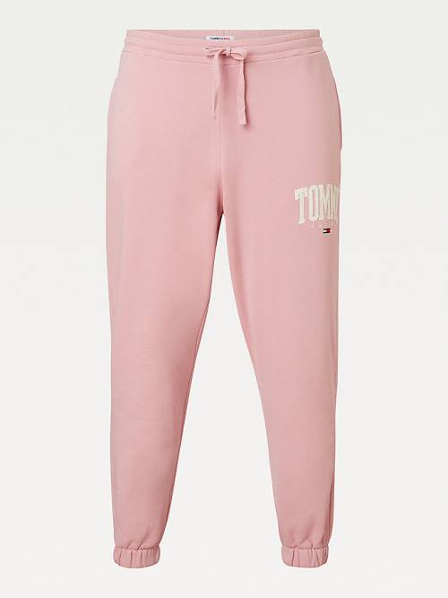 Tommy Hilfiger Curve College Tommy Badge Plush Joggers Nadrág Női Rózsaszín | TH178AIL