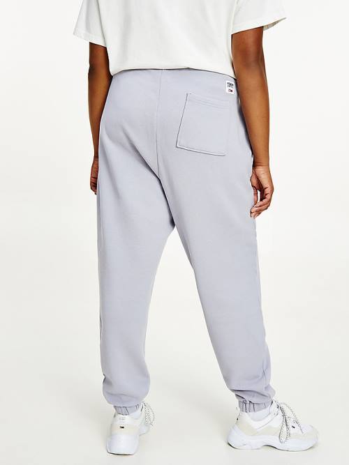 Tommy Hilfiger Curve College Tommy Badge Plush Joggers Nadrág Női Lila | TH683AIQ