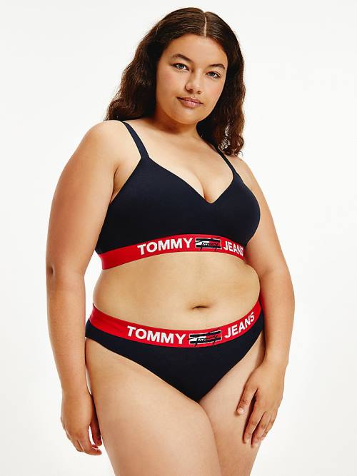 Tommy Hilfiger Curve Contrast Waistband Briefs Fehérnemű Női Kék | TH531NXP