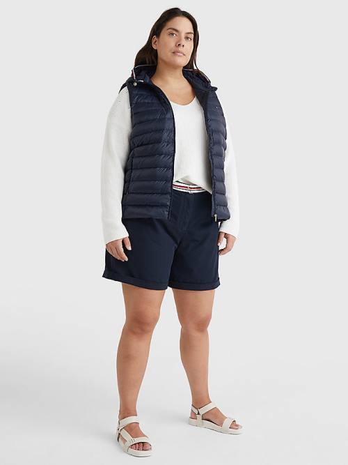 Tommy Hilfiger Curve Down-Filled Quilted Vest Dzseki Női Kék | TH195DKX