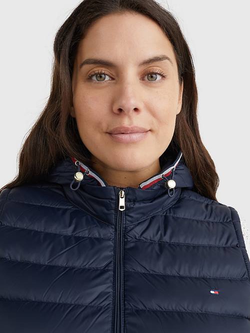 Tommy Hilfiger Curve Down-Filled Quilted Vest Dzseki Női Kék | TH195DKX