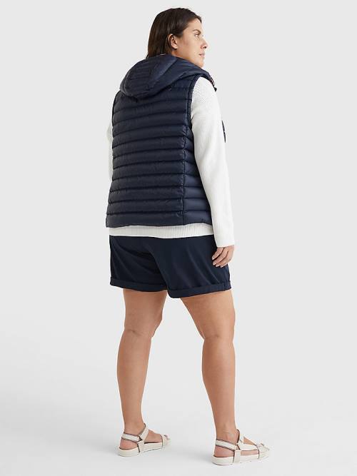 Tommy Hilfiger Curve Down-Filled Quilted Vest Dzseki Női Kék | TH195DKX