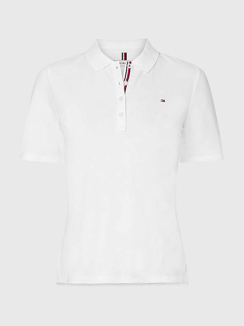 Tommy Hilfiger Curve Essential Placket Detail Póló Női Fehér | TH829WTO