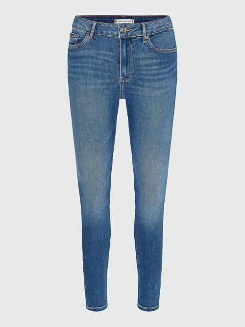 Tommy Hilfiger Curve Harlem High Rise Super Skinny TH Flex Farmer Női Denim | TH862WHC