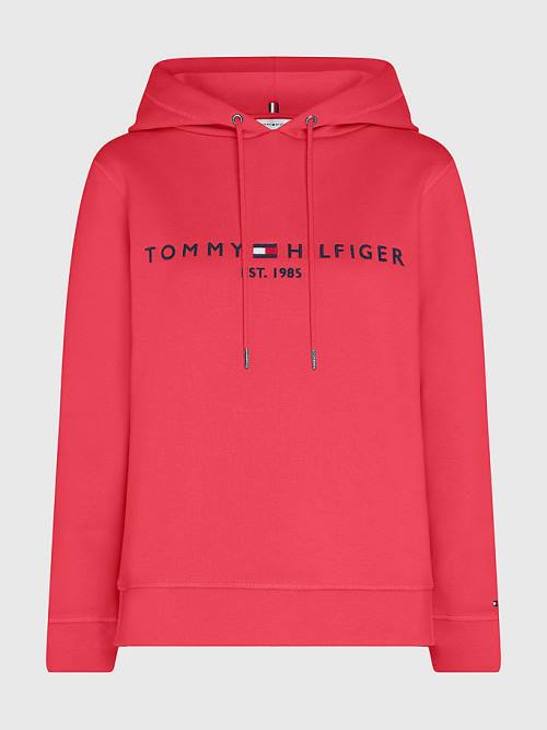 Tommy Hilfiger Curve Logo Drawstring Kapucnis Pulóver Női Rózsaszín | TH018LVD