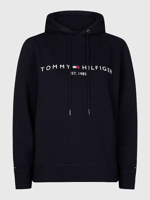 Tommy Hilfiger Curve Logo Drawstring Kapucnis Pulóver Női Kék | TH201COR