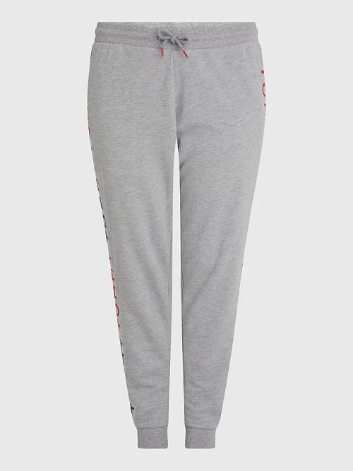 Tommy Hilfiger Curve Logo Embroidery Tapered Joggers Nadrág Női Szürke | TH819AWM