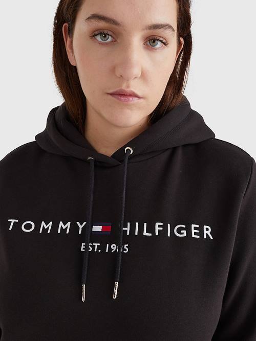 Tommy Hilfiger Curve Logo Ruha Női Fekete | TH387RXJ