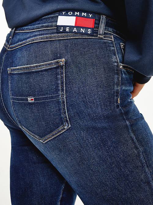 Tommy Hilfiger Curve Melany Ultra High Rise Super Skinny Distressed Farmer Női Denim | TH784KPD