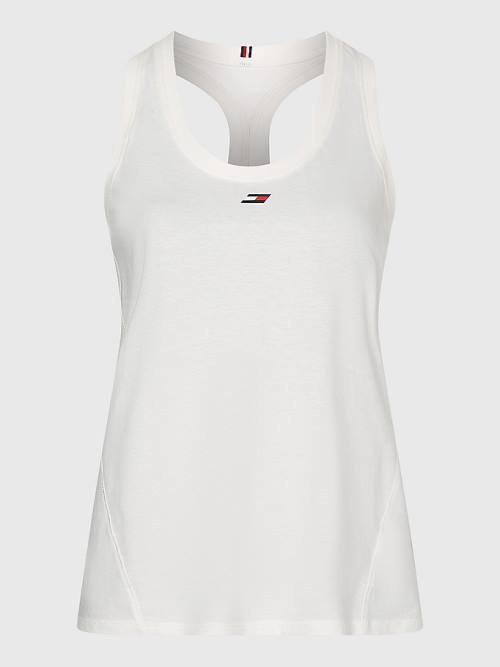 Tommy Hilfiger Curve Sport Organic Pamut Tank Top Póló Női Fehér | TH423OYT