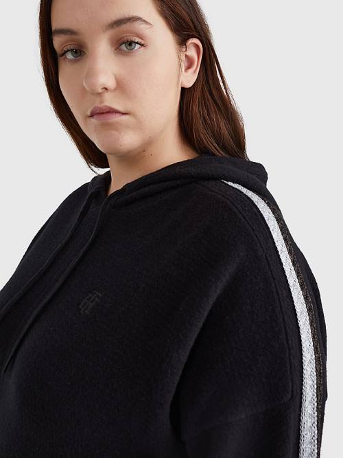 Tommy Hilfiger Curve TH Flex Relaxed Fit Ruha Női Fekete | TH592MJB