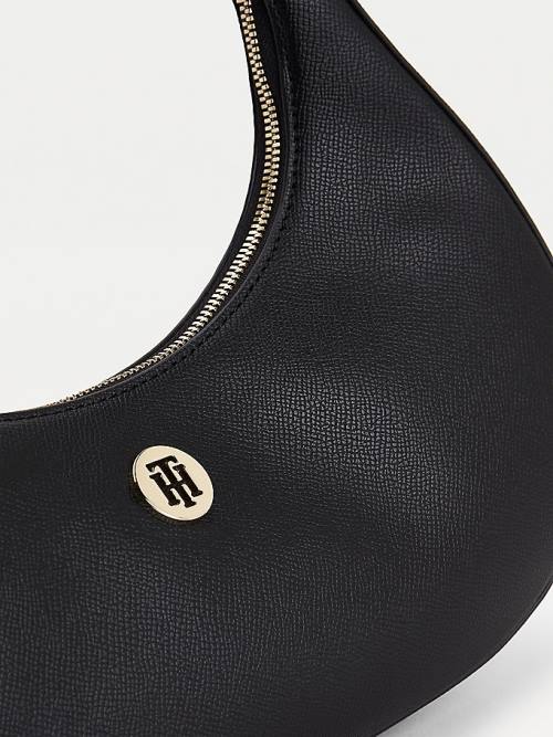 Tommy Hilfiger Curved Shoulder Táska Női Fekete | TH462AUB