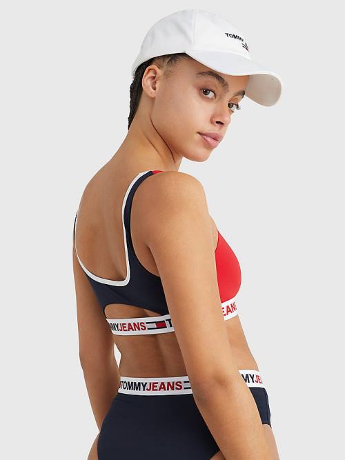 Tommy Hilfiger Cutout Detail Bikini Bralette Fürdőruha Női Piros | TH934NCZ