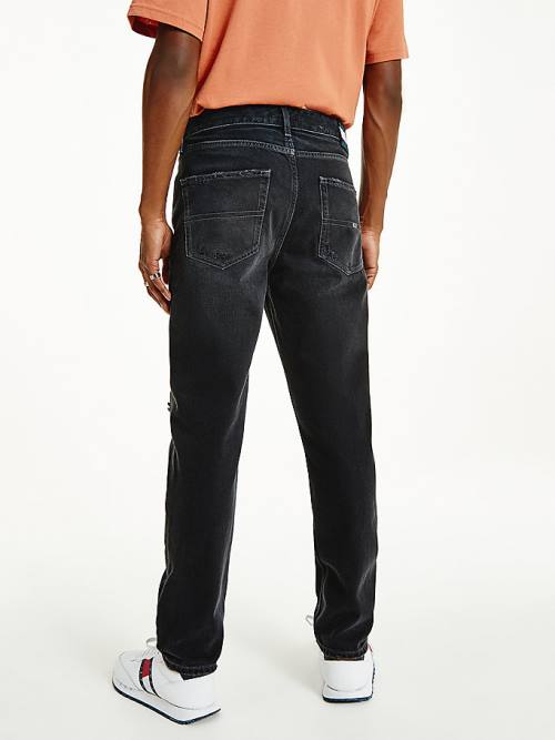 Tommy Hilfiger Dad Tapered Distressed Black Farmer Férfi Denim | TH462LPR