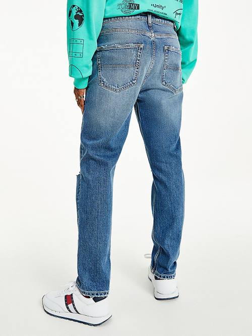 Tommy Hilfiger Dan Tapered Distressed Farmer Férfi Denim | TH420JMH