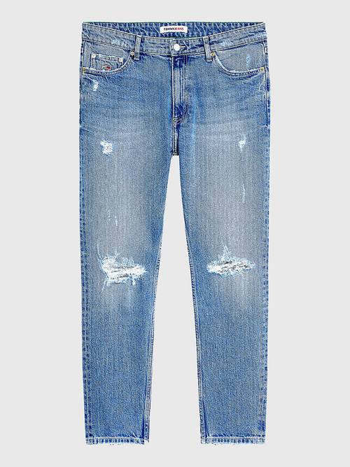 Tommy Hilfiger Dan Tapered Distressed Farmer Férfi Denim | TH420JMH