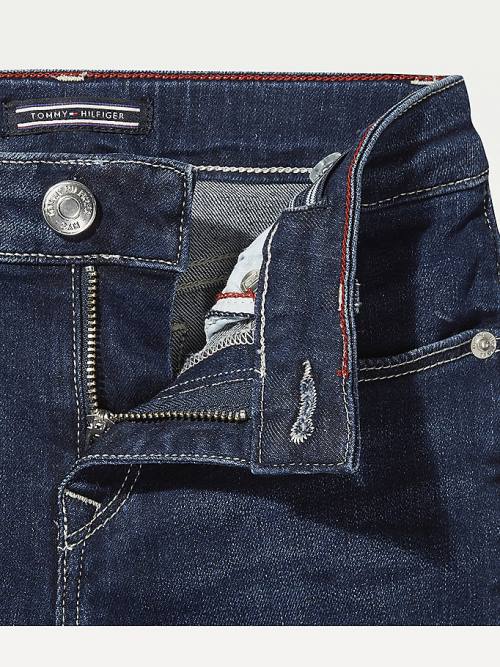 Tommy Hilfiger Dark Wash Skinny Farmer Fiú Denim | TH421MSV