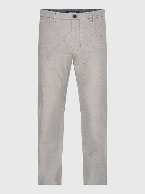 Tommy Hilfiger Denton Basket Weave Straight Fit Chinos Nadrág Férfi Szürke | TH908WOZ