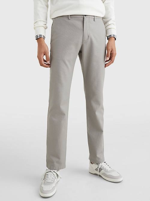 Tommy Hilfiger Denton Basket Weave Straight Fit Chinos Nadrág Férfi Szürke | TH908WOZ