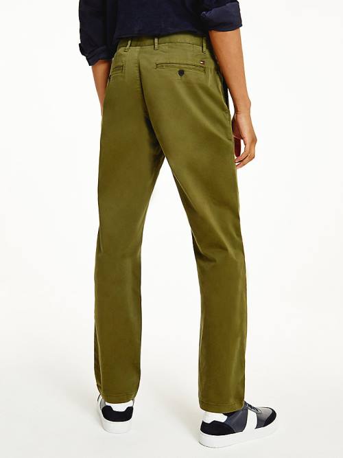 Tommy Hilfiger Denton Straight Fit Satin Chinos Nadrág Férfi Barna | TH384YLP