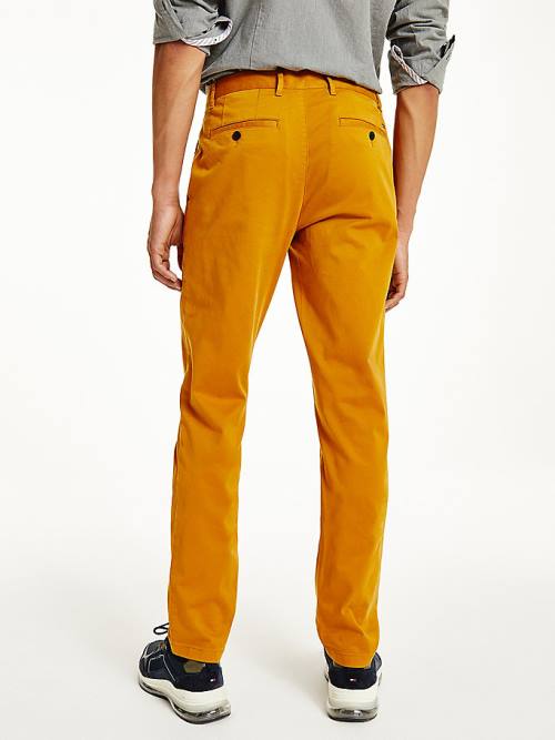 Tommy Hilfiger Denton Straight Fit Satin Chinos Nadrág Férfi Arany | TH623CYU