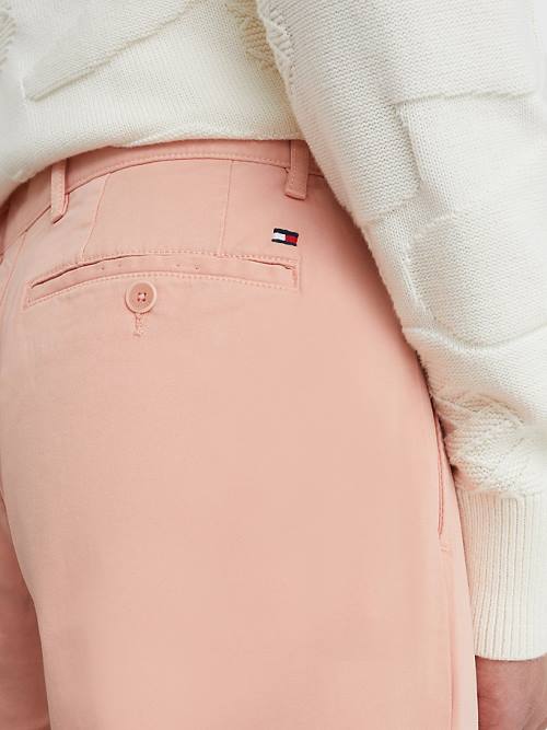 Tommy Hilfiger Denton Straight Fit Satin Chinos Nadrág Férfi Narancssárga | TH708HPY