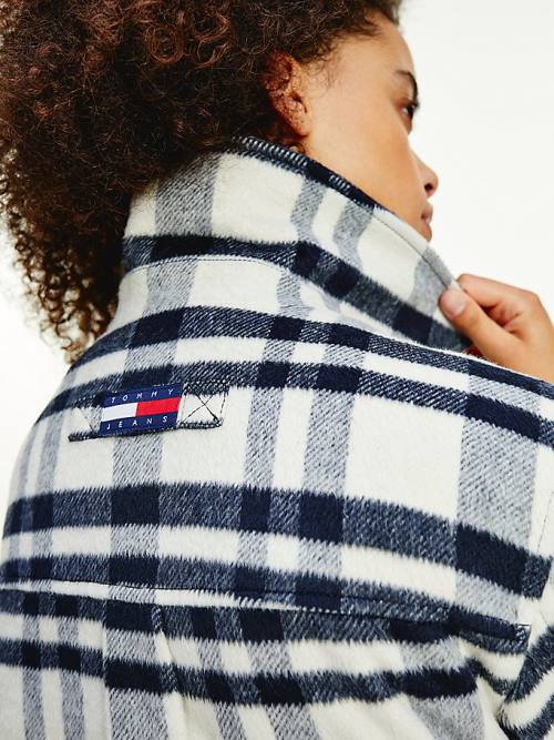 Tommy Hilfiger Diamond Quilted Check Shacket Kabát Női Bézs | TH231XED