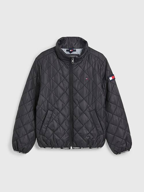 Tommy Hilfiger Diamond Quilted Kabát Lány Fekete | TH765UHV