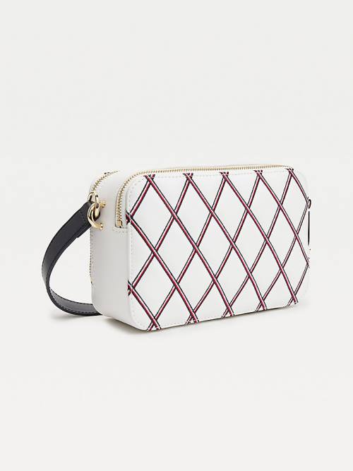 Tommy Hilfiger Diamond Quilted Monogram Camera Táska Női Fehér | TH107XFN