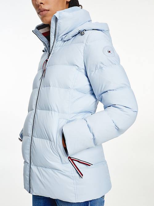 Tommy Hilfiger Down-Filled Padded Kabát Női Kék | TH281OXG