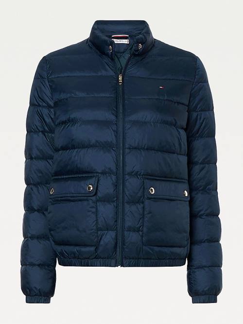 Tommy Hilfiger Down-Filled Padded Kabát Női Kék | TH295QLO