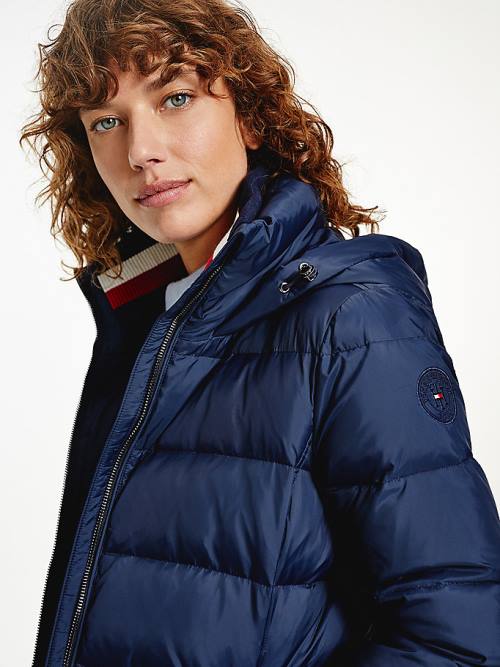 Tommy Hilfiger Down-Filled Padded Kabát Női Kék | TH731KFH