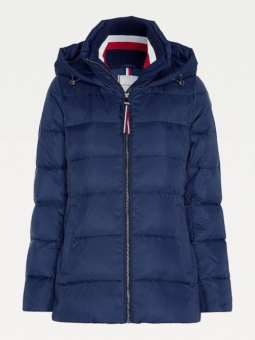 Tommy Hilfiger Down-Filled Padded Kabát Női Kék | TH731KFH