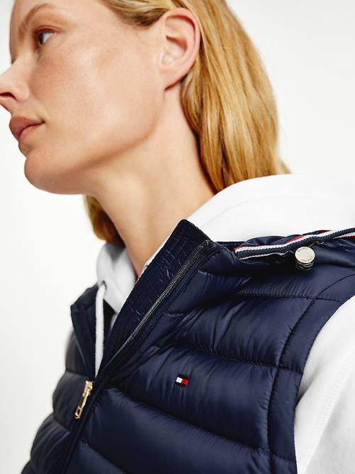 Tommy Hilfiger Down-Filled Quilted Vest Dzseki Női Kék | TH528GZA