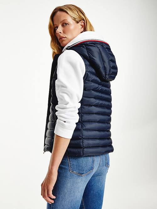 Tommy Hilfiger Down-Filled Quilted Vest Dzseki Női Kék | TH528GZA