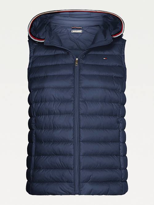 Tommy Hilfiger Down-Filled Quilted Vest Dzseki Női Kék | TH528GZA