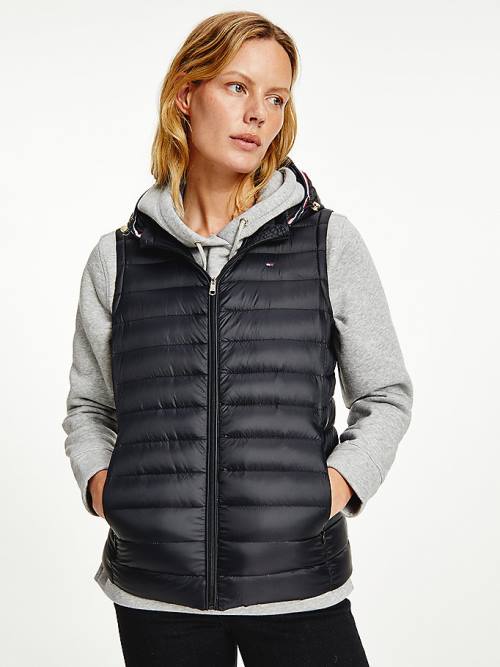 Tommy Hilfiger Down-Filled Quilted Vest Dzseki Női Fekete | TH815HKX