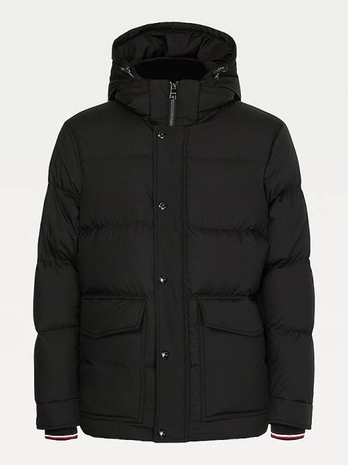 Tommy Hilfiger Down Puffer Kabát Férfi Fekete | TH710IJP