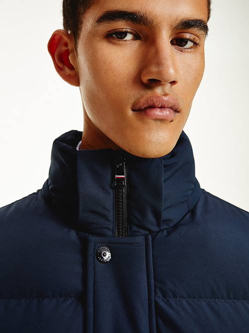 Tommy Hilfiger Down Puffer Kabát Férfi Kék | TH390OSD