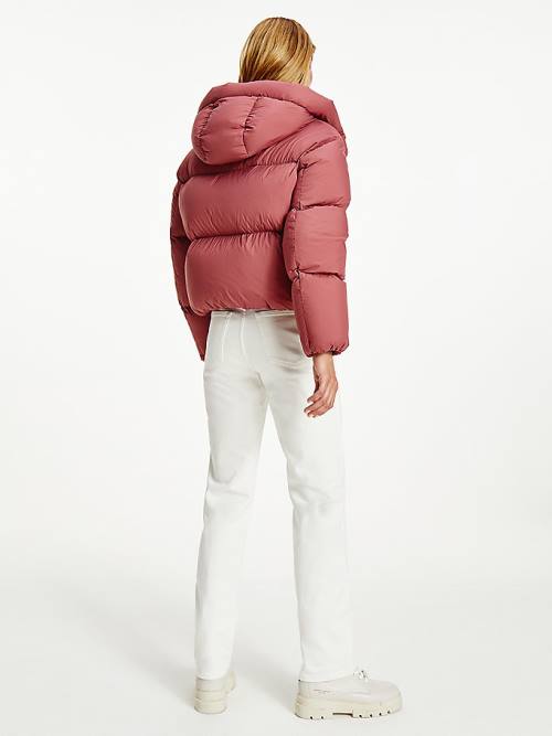 Tommy Hilfiger Down Puffer Kabát Női Piros | TH708YVA