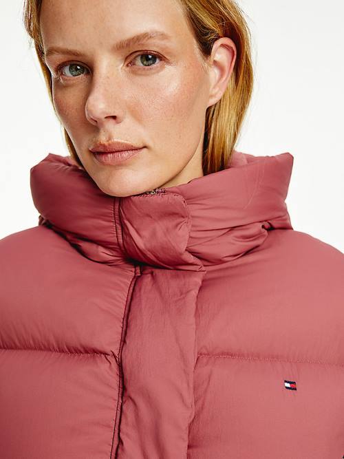 Tommy Hilfiger Down Puffer Kabát Női Piros | TH708YVA