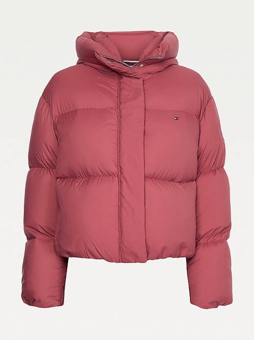 Tommy Hilfiger Down Puffer Kabát Női Piros | TH708YVA