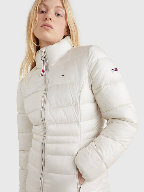 Tommy Hilfiger Down Quilted Kabát Női Bézs | TH948OND