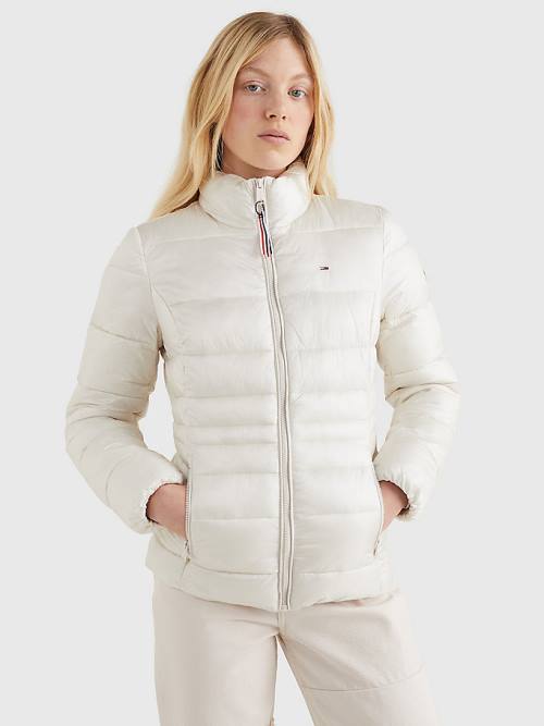 Tommy Hilfiger Down Quilted Kabát Női Bézs | TH948OND